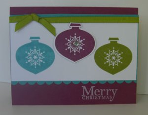 Ornaments-Olive-Bermuda-Raz Christmas Cards with In Color Style