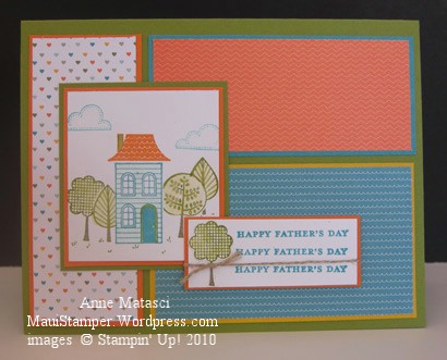 Good Neighbors stamps with Welcome Neighbors paper