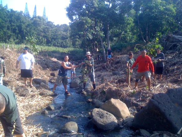 Line across the stream