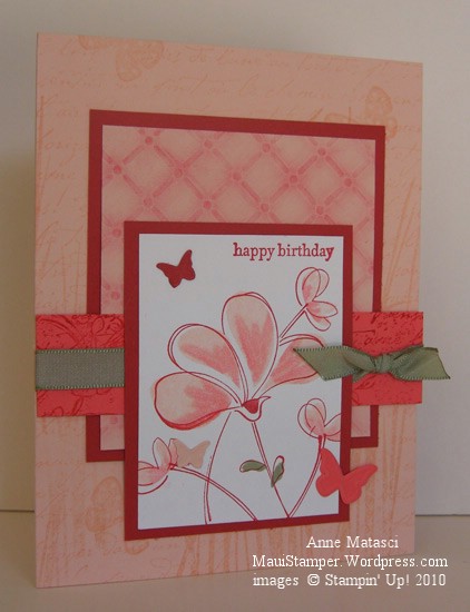 Stampin' Up! Awash with Flowers Splitcoaststampers challenge
