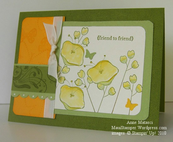 Mojo135 Awash with Flowers Color Dare Challenge Stampin Up!