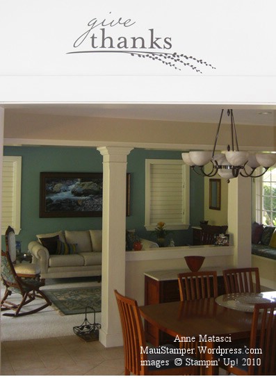 Give Thanks view from the island