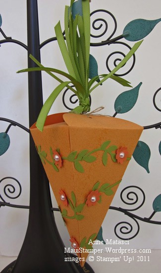 Easter Petal Cone with leaves