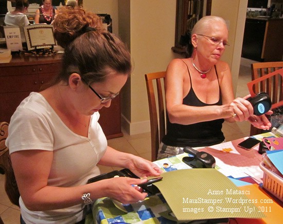 Peggy and Crystal with the punches