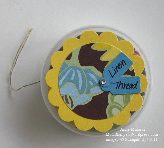 Linen thread container