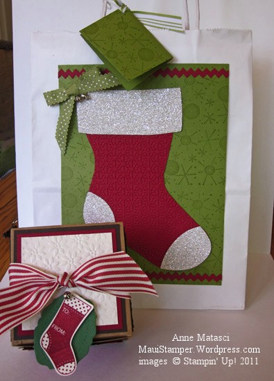 Stocking Suite gift bag and cookie box