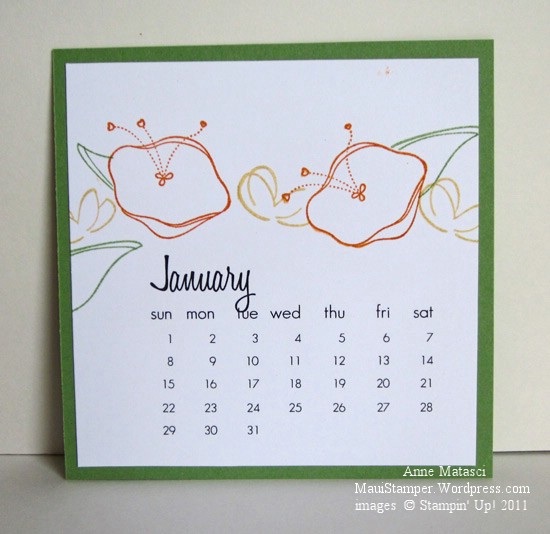 January 2012 Easel Calendar