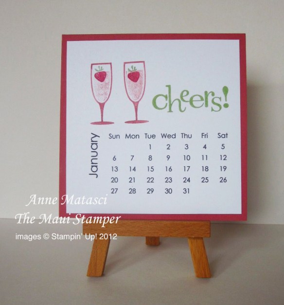 Maui Stamper January 2013 calendar