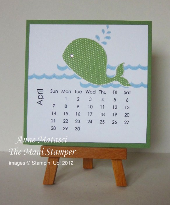 Maui Stamper April 2013 calendar