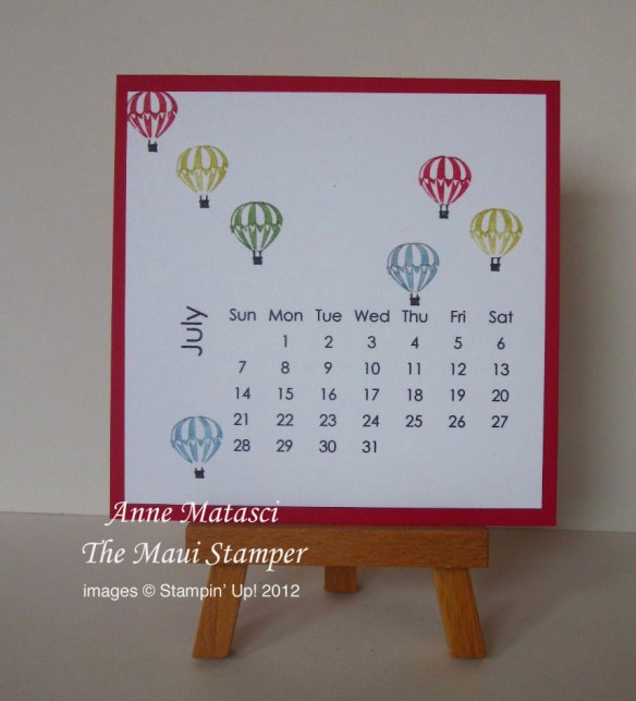 Maui Stamper 2013 Calendar July