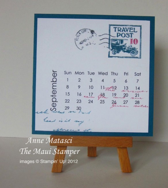 Maui Stamper 2013 Calendar September
