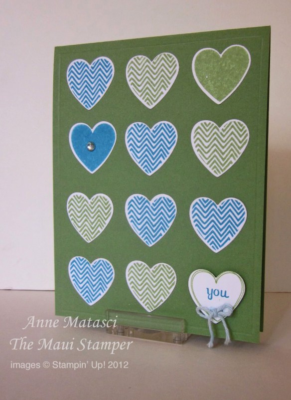 Maui Stamper Hearts a Flutter card