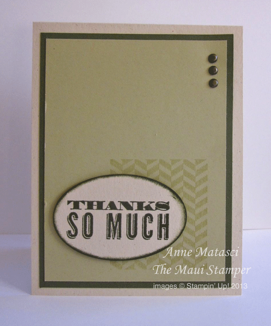 Maui Stamper Manly Thanks So Much