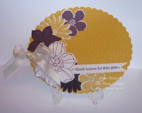 Maui Stamper Secret Garden Baby Girl card