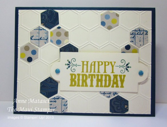Maui Stamper Manly Honeycomb Birthday