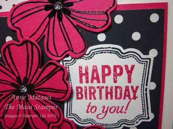 Stampin' Up! Maui Stamper Flower Shop in Mambo and Black