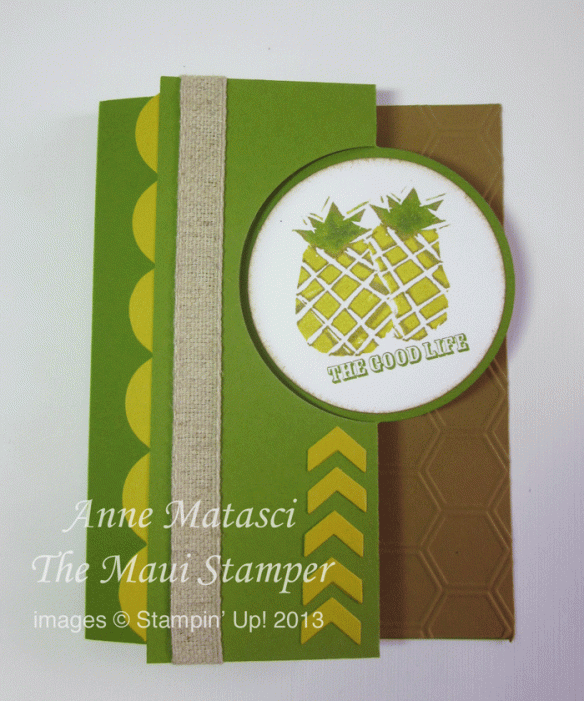 Maui Stamper handmade card Undefined Pineapple
