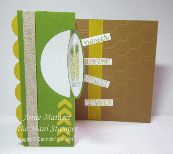 Maui Stamper handmade card Undefined Pineapple
