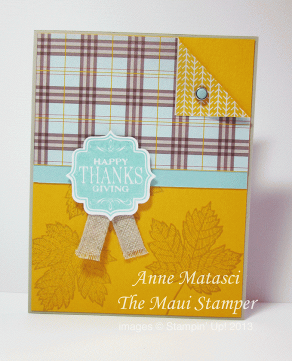 Maui Stamper handmade card Magnificent Maple