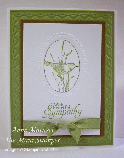 Maui Stamper Handmade card Simply Sketched Sympathy