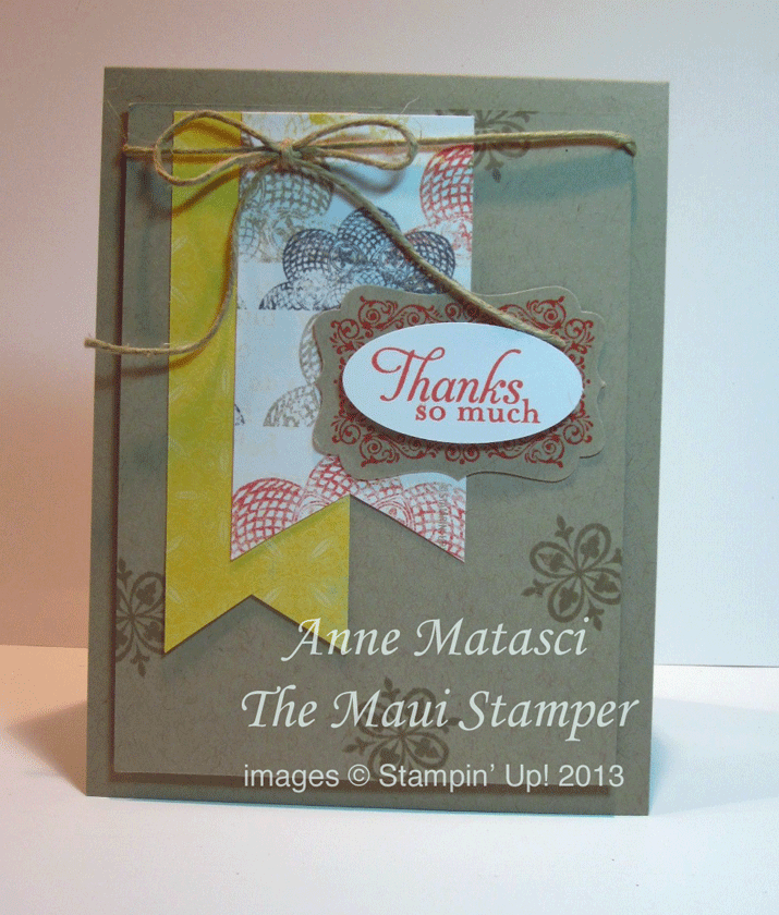 Maui Stamper handmade card Hello Lovely