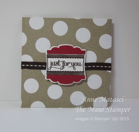 Maui Stamper hand made gift card envelope