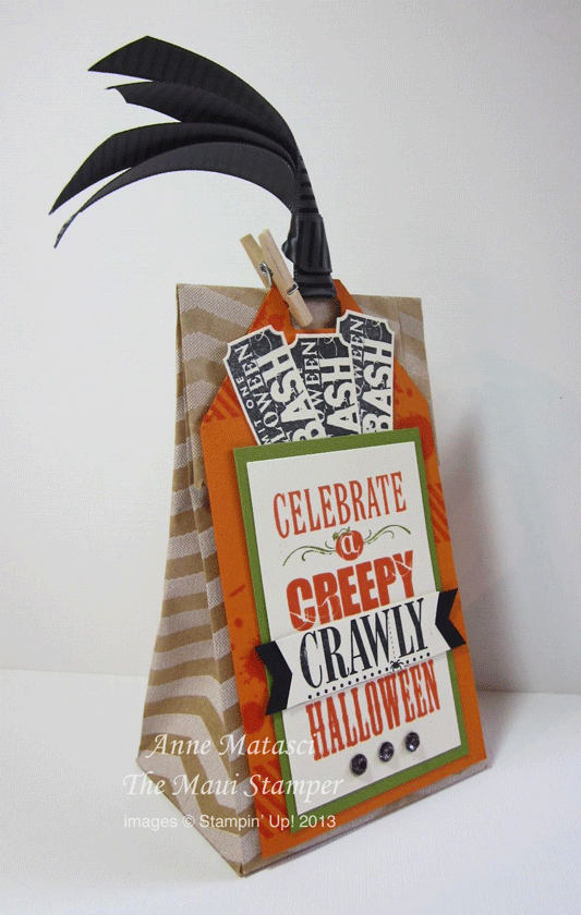 Maui Stamper RemARKable Blog Tour handmade Halloween gift bag