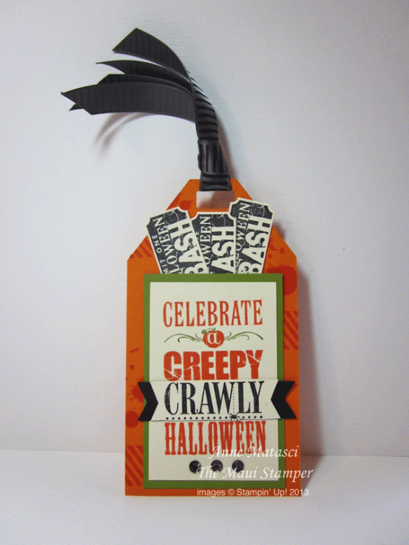 Maui Stamper RemARKable Blog Tour handmade Halloween gift bag