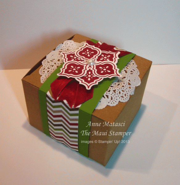 Maui Stamper Season of Style Doily Mosaic Handmade Gift Box