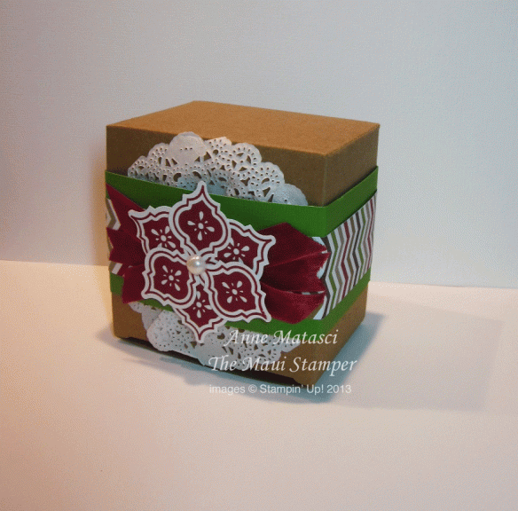 Maui Stamper Season of Style Doily Mosaic Handmade Gift Box