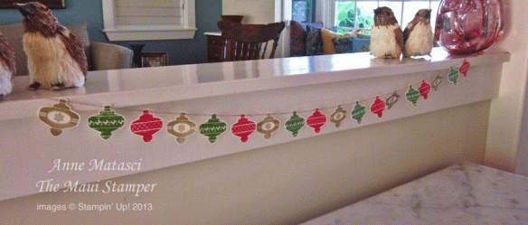 Maui Stamper Ornament Banner Christmas Decor RemARKable Stamp of the Month Tour