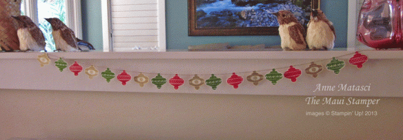 Maui Stamper Ornament Banner Christmas Decor RemARKable Stamp of the Month Tour