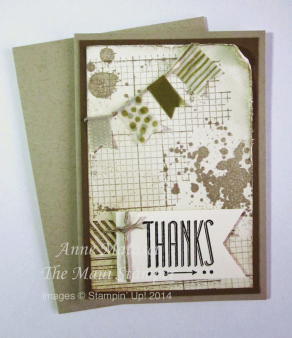 Maui Stamper Handmade Card Gorgeous Grunge Thanks