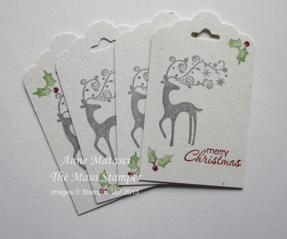 Maui Stamper Handmade Christmas Gift tags