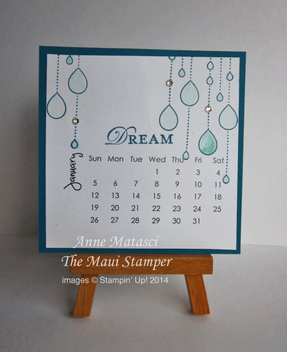 Maui Stamper 2014 Easel Calendar January 