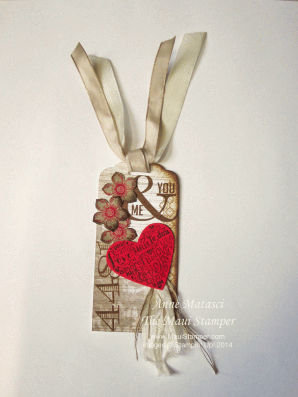 Maui Stamper Valentine Collage Tag