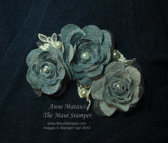 Maui Stamper Spiral Flower Originals Die Denim Flowers