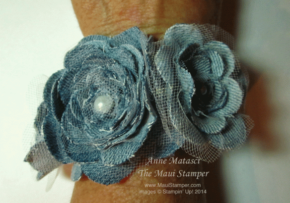 Maui Stamper Spiral Flower Originals Die Denim Flowers