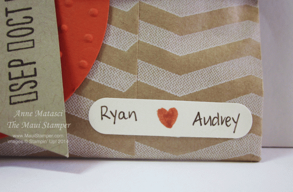 Maui Stamper Chevron Gift Card Bag