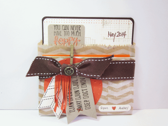 Maui Stamper Chevron Gift Card Bag