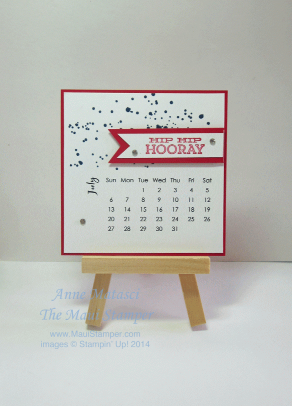 MauiStamper DIY Easel Calendar July 2014