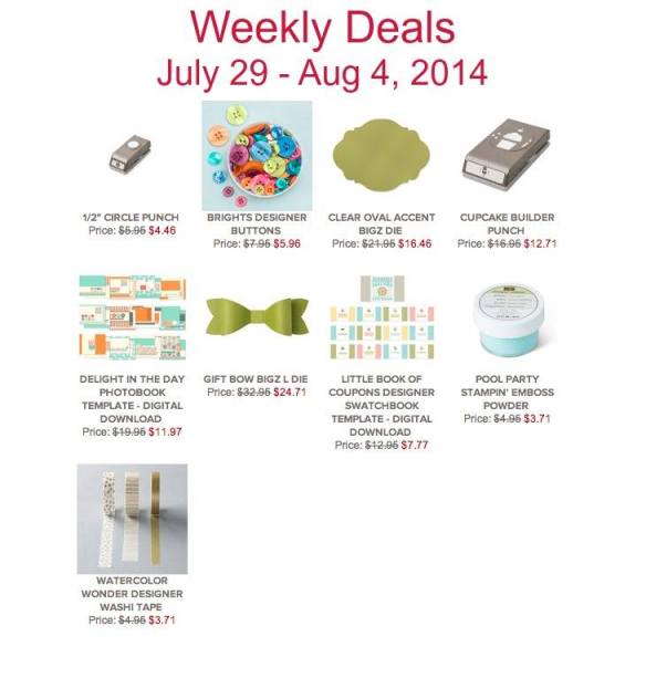 Maui Stamper Weekly Deals July 29 - August 4, 2014