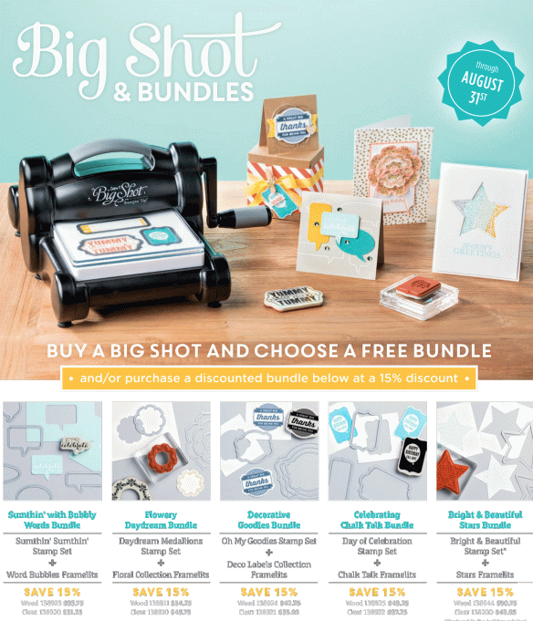 Maui Stamper Big Shot Bundles through August 31, 2014
