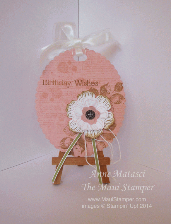 Maui Stamper Blush Blossom Floral Tag