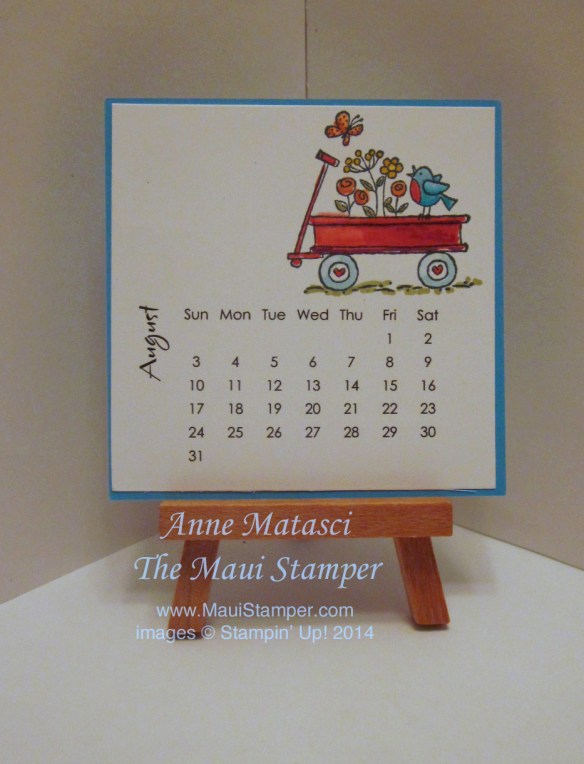 Maui Stamper 2014 August DIY Easel Calendar For the Birds