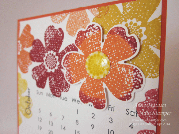 Maui Stamper October 2014 DIY Easel Calendar