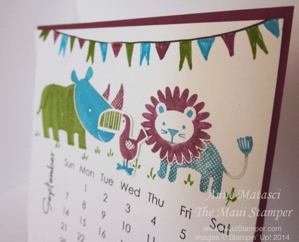 Maui Stamper September 2014 DIY Easel Calendar
