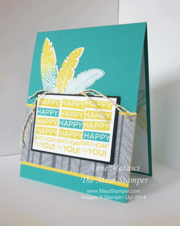 Maui Stampers Amazing Birthday Four Feathers