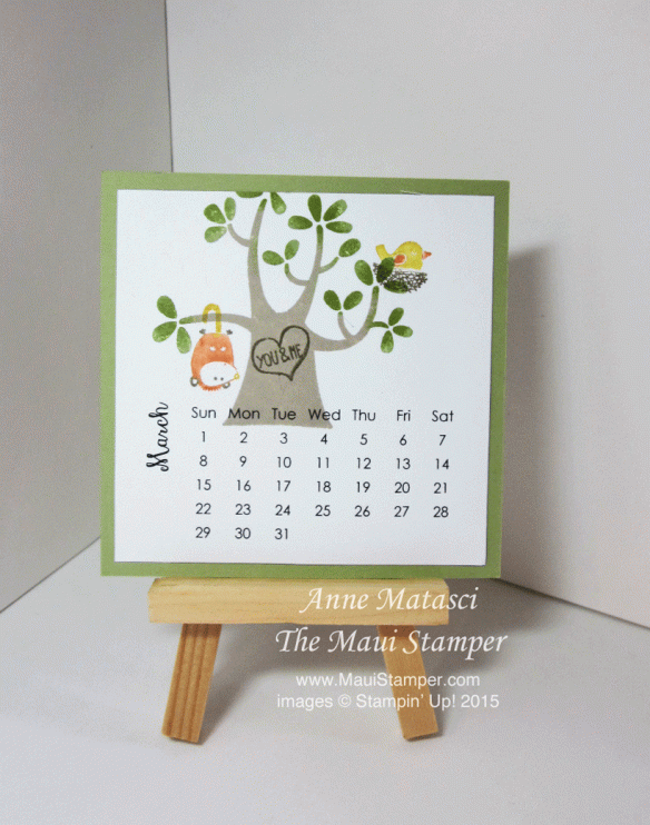 Maui Stamper DIY Calendar March 2015