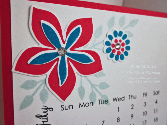 Maui Stamper July 2015 DIY Easel Calendar